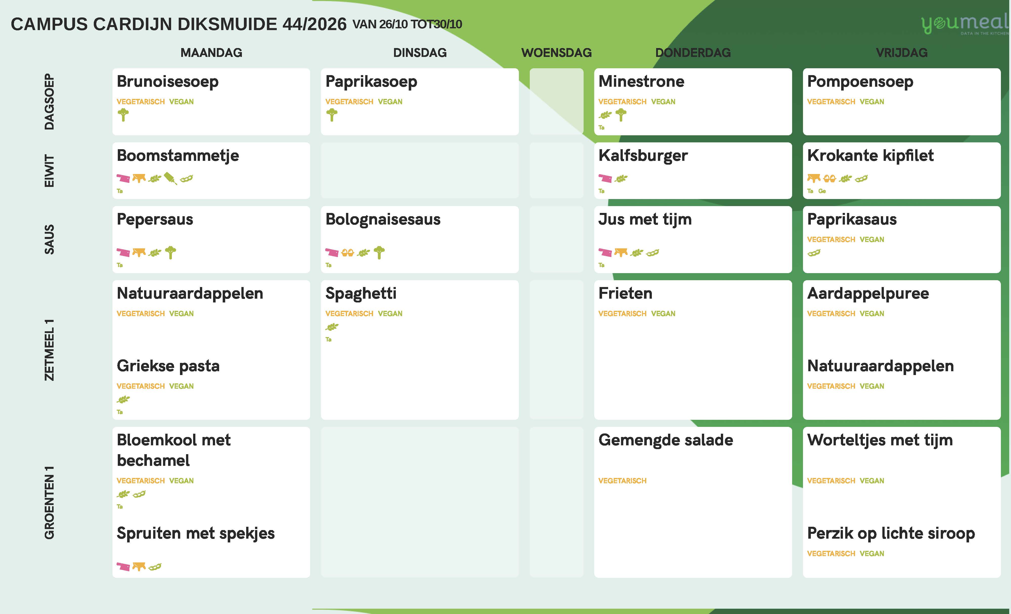 Schoolmenu week 44